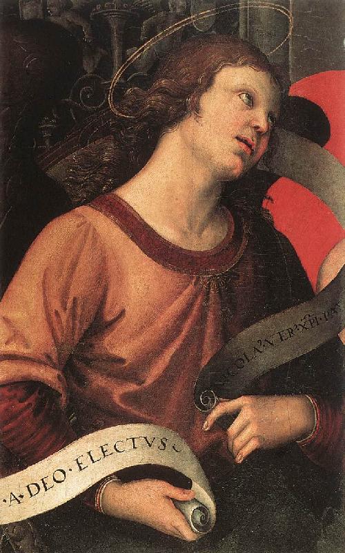 RAFFAELLO Sanzio Angel (fragment of the Baronci Altarpiece) dg France oil painting art